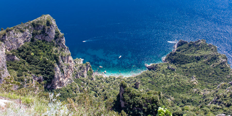 View from Mount Solaro, the Island of Capri, Italy