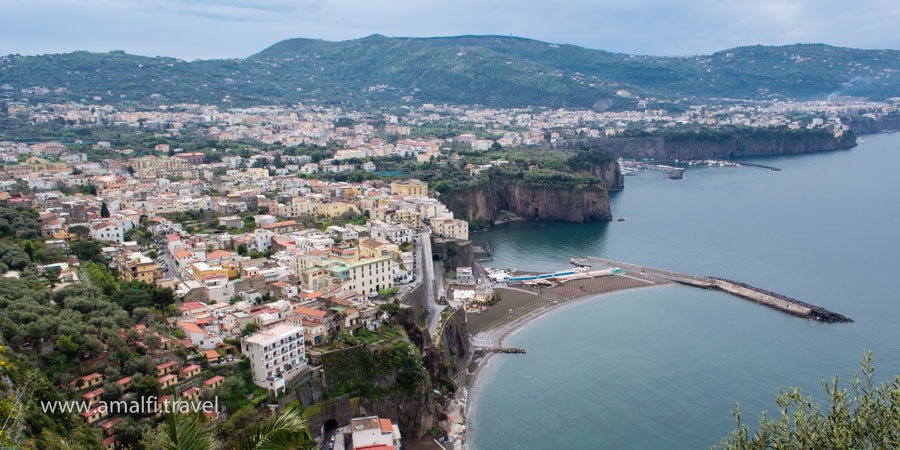 View of Sorrento from the road, Italy